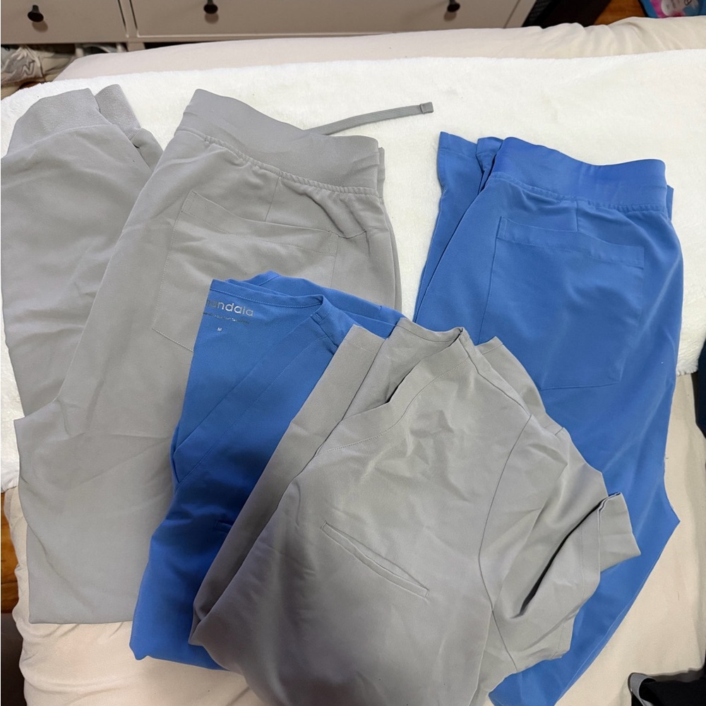 Stylish Gray and Blue Women's Pants